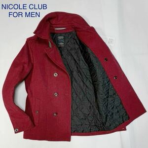 定価18,800円+税！未使用タグ付き46●ニコルクラブ フォーメン ナポレオンジャケット NICOLE CLUB FOR MEN ツイードミリタリージャケット