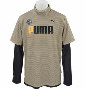 送料無料◆新品◆PUMA GOLF インナー付 モックネック シャツ◆(L)◆539367-02◆プーマ ゴルフ