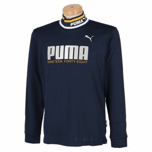 送料無料◆新品◆PUMA GOLF リブカラー モックネック 長袖シャツ◆(L)◆539365-02◆プーマ ゴルフ