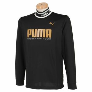  free shipping * new goods *PUMA GOLF rib color mok neck long sleeve shirt *(XL)*539365-01* Puma Golf 