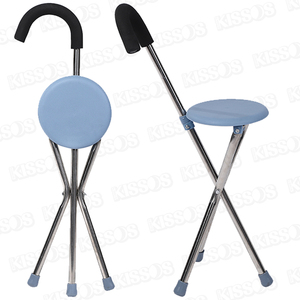 stick chair folding seat .. mileage assistance cane chair motion . war travel outdoor light weight man and woman use 