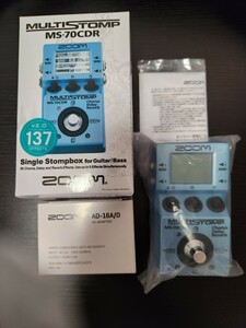 ZOOM MultiStomp MS-70CDR　ZOOM AD-16　空間系マルチエフェクター　エフェクター+アダプターセット　MS70CDR