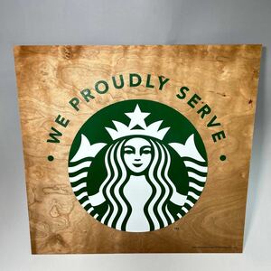 本物保証★スターバックス STARBUCKS 旧ロゴ ロゴデザイン 木製風看板　世田谷ベース　インテリア　ディスプレイ　店舗用品