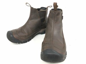 KEEN キーン ANCHORAGE BOOT レザー サイドゴア ブーツ ブラウン 26.5cm ウィンターブーツ 防水 F11-12