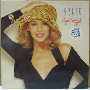 KYLIE MINOGUE-Enjoy Yourself (UK 限定 LP+インナー, ポスター/レアステッカー付き光