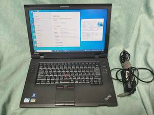 ★即決★レノボ ThinkPad SL510 15.6型ノート Windows10Pro SSD64GB/4GB/Core2 Duo P8600 (2.4GHz)/DVDドライブ