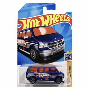 ホットウィール 2023　ダッジバン DODGE VAN ブルー　HotWheels ベーシックカー HW 55 RACE TEAM