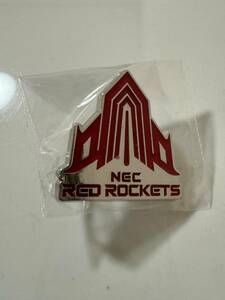 【非売品新品未使用】NEC RED ROCKETS☆レッドロケッツ ピンバッチ