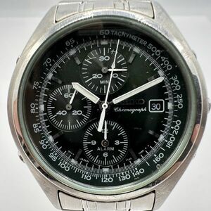 H106-J013082-1 ◎ SEIKO セイコー 7T32-7C60 クォーツ デイト クロノグラフ 緑系文字盤 ラウンドフェイス メンズ 腕時計 約39mm ①