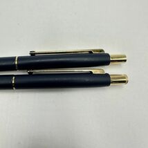 J112-SK10-57 ★ MONTBLANC モンブラン ホワイトスター ボールペン シャーペン ネイビー×ゴールドカラー 筆記用具 文房具 2点セット ①_画像5