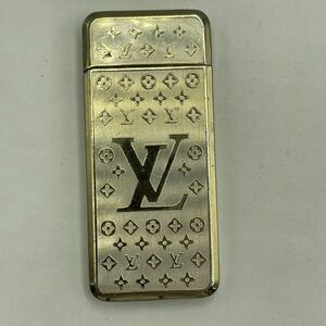 K306-ST14-205 ★ LOUIS VUITTON ルイヴィトン 充電式ターボライター ゴールドカラー 薄型 喫煙グッズ 総柄 点火可能 ③