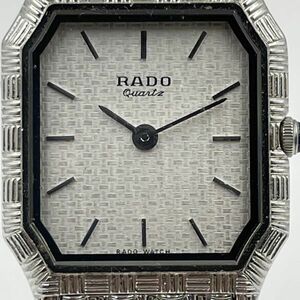 L350-J012112-1 ◎ RADO ラドー レディース腕時計 179.9512.2 クオーツ スクエア シルバー文字盤 アナログ 2針 フェイス約18mm コマ付き ③