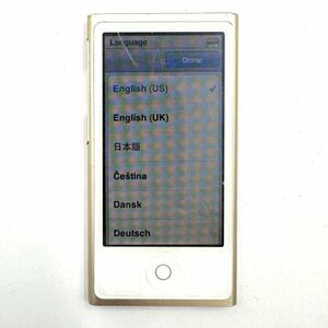 L105-O37-766 Apple アップル iPod nano A1446 第7世代 16 GB ポータブルプレーヤー 音楽プレーヤーブルー オーディオ 動作確認済み ①