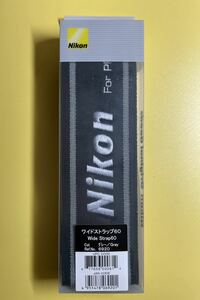 【未使用】Nikon ニコン 純正 ワイド ストラップ 60 グレー ( 6920 ) オリジナル グッズ / for プロフェッショナル