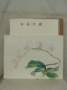 E4114 中島千波 「花の写生 12葉」 画集 龍求堂 昭和59年