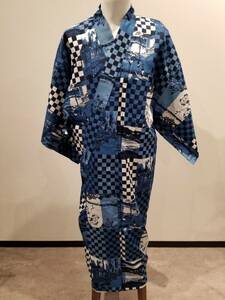 *2020 respondent . yukata race costume culture spread association yukata men's blue M size 