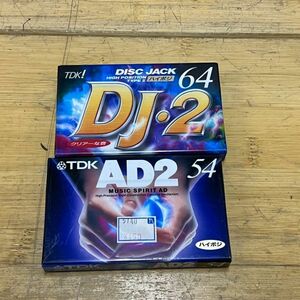 【ジャンク 送料込】未使用 ＴＤＫ カセットテープ 2本 DJ2 ハイポジ 64分・AD2 ハイポジ 54分 動作未確認◆N11-154