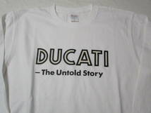 【DUCATI ビンテージロゴ ロンT】希少 ◎◎ホワイト 長袖Tシャツ 新品 M寸 L寸　検/ドカティ デスモ _画像4