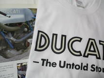 【DUCATI ビンテージロゴ ロンT】希少 ◎◎ホワイト 長袖Tシャツ 新品 M寸 L寸　検/ドカティ デスモ _画像2