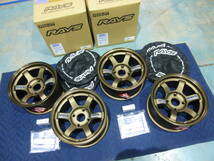 35.新品 廃盤 RAYS VolkRacing レイズ ボルクレーシング TE37 14インチ 7J オフセット0 PCD114.3 4H ブロンズ 4本セット AE86等 旧車_画像2