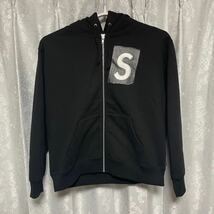 supreme 23AW S Logo Zip Up Hooded Sweatshirt エスロゴ パーカー Sロゴ Mサイズ BLACK 黒 ブラック_画像2