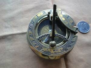 英国製　日時計　真鍮製