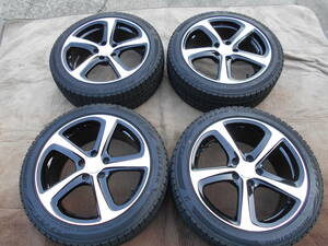 BLIZZAK VRX2 225/45R18 アルミセット　18x7.5J IS42 PCD114.3 5H BALMINUM ブラックポリッシュ　4本セット