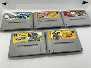 【中古】SFCソフト5本セット ソニックブラストマン ロックマンサッカーなど【ソフトのみ】