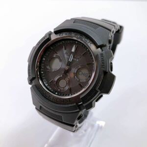 95【中古】CASIO G-SHOCK AWG-M100SBB ブラック 黒 デジアナ アナデジ タフソーラー メンズ腕時計 カシオ Gショック 通電確認済み 現状品