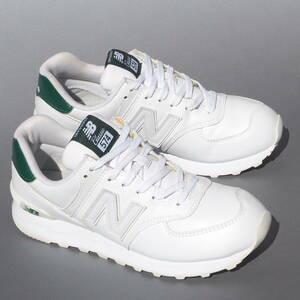 美品!! US 8 ・ 26cm ニューバランス NB ML574SNB 白ｘ緑