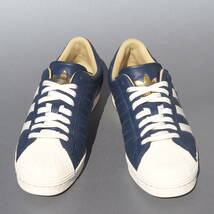 美品!! US 9 1/2/ 27,5cm 限定カラー 23年 adidas SUPER STAR 80s TANY NAVY スーパースター 80s タニー ネイビー レザー 天然皮革_画像3