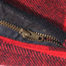 サイズ M 70s ビンテージ WOOLRICH ウールリッチ 赤黒 ブロックチェック ウールジャケット TALON_画像10