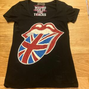 Tシャツ 中古185円 発送 半袖 ロックTシャツ バンド Tシャツ ローリング・ストーンズ Rolling Stones ブラック