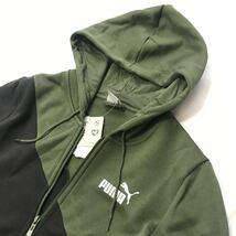 新品【メンズXL】カーキ黒 プーマ スウェットセットアップ ジャージ 上下セット PUMA POWER キャット スーツ スポーツウェア ゴルフ_画像4