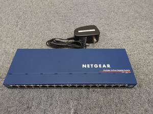 NETGEAR スイッチングハブ 16ポート ギガビット 金属筐体 ファンレス GS116【実働・良品】