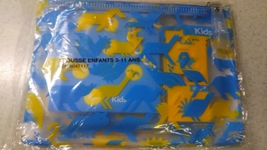 未開封 エールフランス AIR FRANCE キッズ アメニティ ポーチ スケルトン ブルー×黄色 動物柄 縦14㎝横20㎝ ファスナー 6月 KLM ラスト１