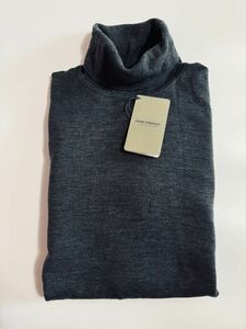 3970】新品5.2万【JOHN SMEDLEY / ジョンスメドレー　XL　ニュージーランドメリノウールタートルネックニット】ダークグレー