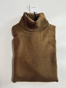 3964】新品5.0万【GRAN SASSO / グランサッソ　46　秋冬　カシミア×ヴィスコース×ラナヴァージンウール　タートルネックニット】キャメル