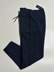 3027】新品3.6万【Ralph Lauren / ラルフローレン　M　定番モデル　Double Knit　ニットリラックスパンツ　裾リブジョガーパンツ】ネイビー