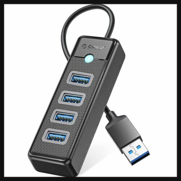 【開封のみ】ORICO ★USB ハブ USB3.0 4ポートハブ バスパワー 軽量 5Gbps高速転送 ノートPC対応 Mac OS/Windows/Android/Linux 対応