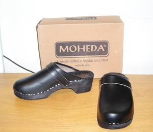  new goods *se-ten made MOHEDA. real leather made sandals * black *23.0cm
