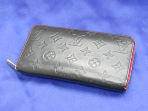 LOUIS VUITTON　ルイヴィトン 財布 ラウンドファスナー ジッピーウォレット 黒 リカラー済　中古品