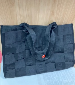 【3635】Supreme シュプリーム 2023SS Woven Large Tote ウォーブンラージトート トートバッグ ブラック　黒