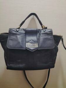 ◆MARC JACOBS マークジェイコブス◆レザー 2WAY ハンドバッグ ショルダー ◆シープ　カウ　羊皮＆牛革