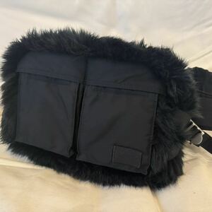 sacai x porter Faux Fur Waist Bag サカイ ポーター　エコファー ボディバッグ