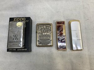 オイルライター・ガスライターまとめて ZIPPO ジッポー JIM BEAM ジンビーム 吉川晃司 イヴサンローラン 着火未確認[03-2843