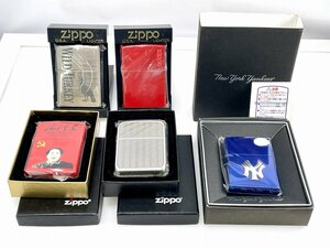 ZIPPO ジッポーライター まとめて NYヤンキース 毛沢東 ワイルドターキーなど 未使用 保管品[18535