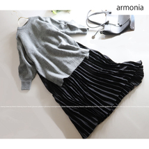 タグ付き新品♪armonia アルモニーア ★ロングニットプルオーバー＆プリーツワンピースレイヤードセット♪2点セット_画像4