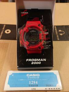 CASIO カシオ gショック G-SHOCK FOGMAN フロッグマン 限定 2000モデル DW-8200F-4JR 未使用品 レッド カエル