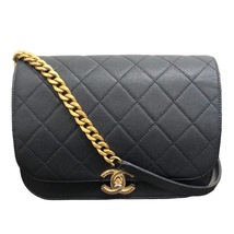 シャネル CHANEL チェーンショルダーバッグ AS2823 ブラック ゴールド金具 キャビアスキン ショルダーバッグ レディース 　中古_画像1